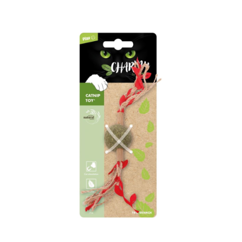 M-PETS Zabawka z kocimiętką CHARMY - BRANCH dla kota - kolor czerwony.png