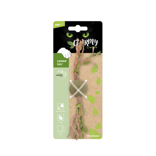 M-PETS Zabawka z kocimiętką CHARMY - BRANCH dla kota - kolor zielony.png