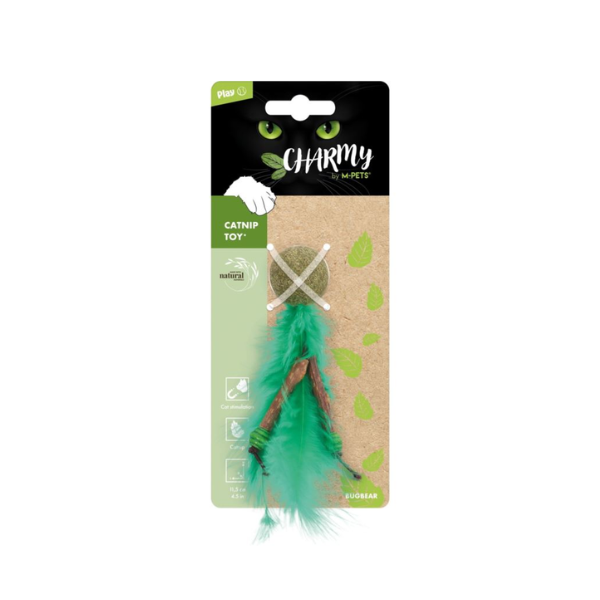 M-PETS Zabawka z kocimiętką CHARMY - Bugbear dla kotów - kolor zielony.png