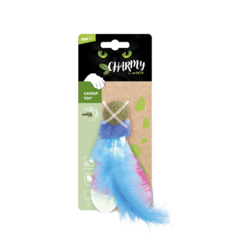 M-PETS Zabawka z kocimiętką CHARMY - FIREFLY dla kotów - kolor niebieski.png