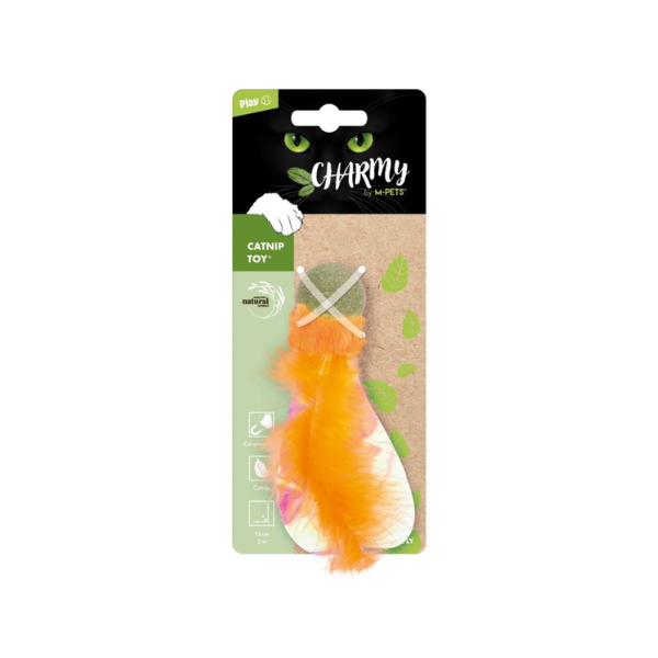 M-PETS Zabawka z kocimiętką CHARMY - FIREFLY dla kotów - kolor pomarańczowy.png