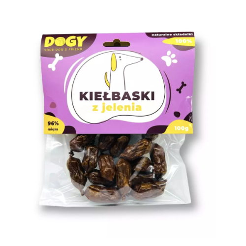 DOGY Kiełbaski z jelenia - przysmaki dla psa - 100 g (1).png