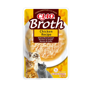 INABA CIAO BROTH CHICKEN  Kurczak w rosole - karma uzupełniająca dla kotów - 40 g