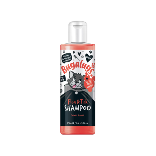 Bugalugs Szampon przeciw pchłom i kleszczom z olejkiem Neem dla kotów - 250 ml.png