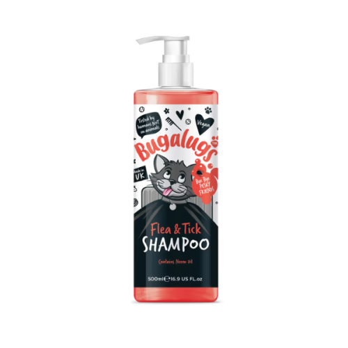Bugalugs Szampon przeciw pchłom i kleszczom z olejkiem Neem dla kotów - 500 ml.png