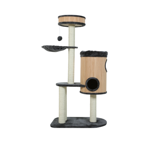 ZOLUX Drapak dla kotów - BAMBOO 4 - szary - wys. 155 cm  -1.png