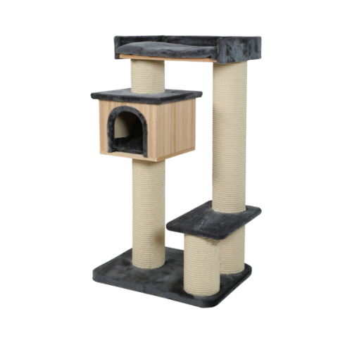 ZOLUX Drapak dla kotów - BAMBOO 6 - szary - wys. 126 cm - 1.png