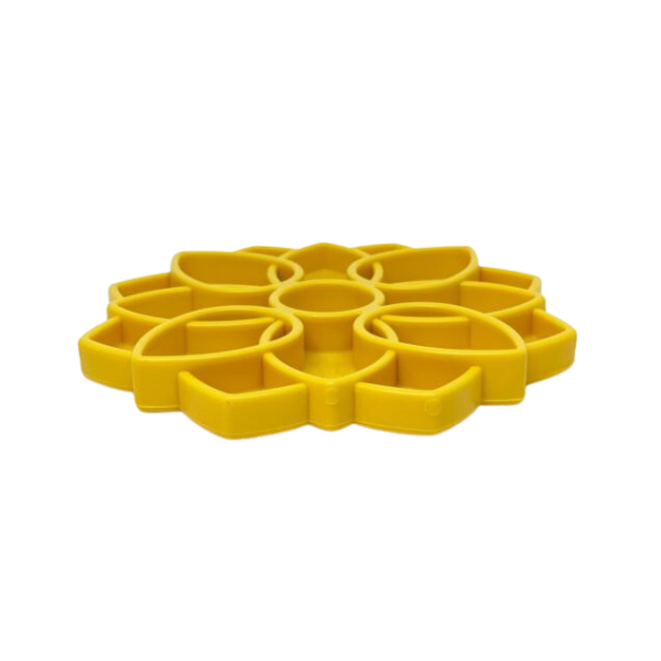 SODAPUP Mata i miska spowalniająca MANDALA dla psów - kolor żółty 2.png