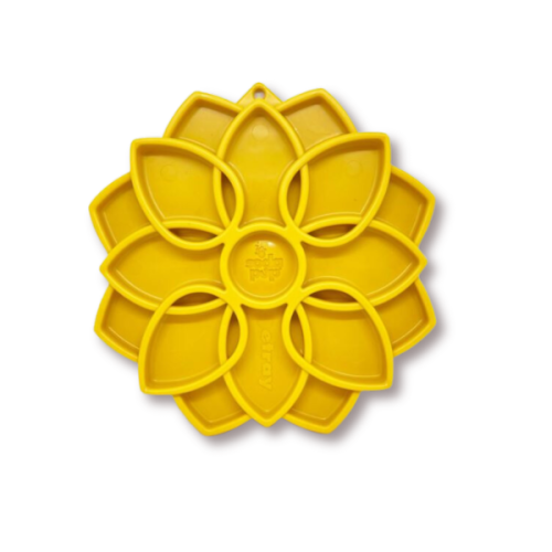 SODAPUP Mata i miska spowalniająca MANDALA dla psów - kolor żółty.png