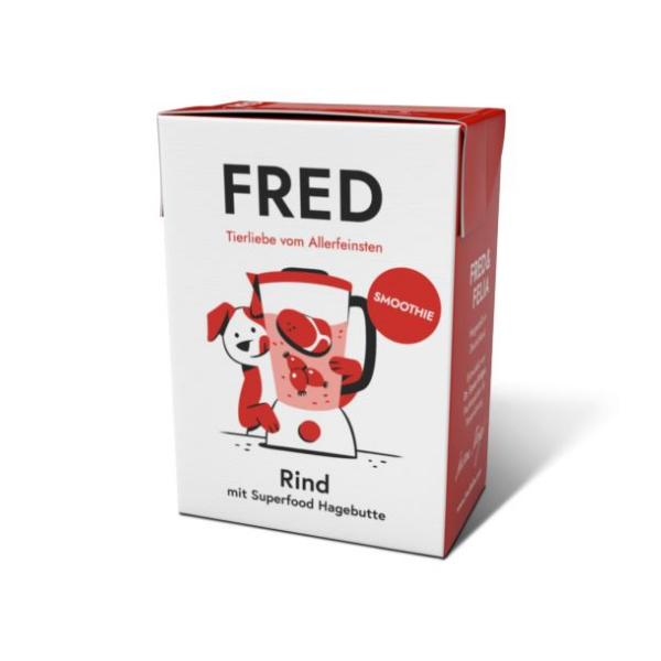 FRED Smoothie - wołowina z owocami dzikiej róży dla psa - 200 g.png