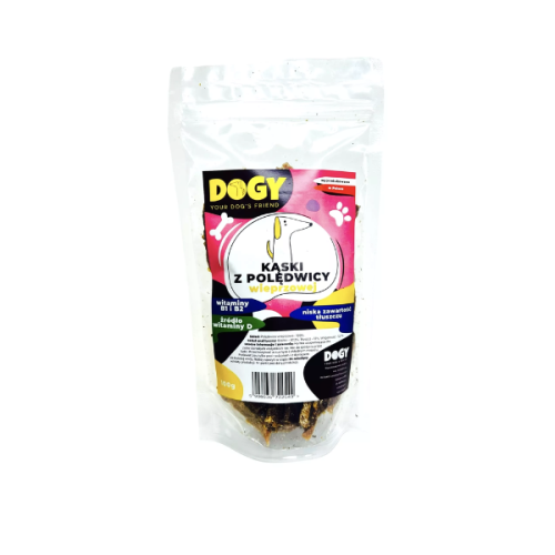 DOGY Kąski z polędwicy wieprzowej - przysmaki dla psów - 100 g.png
