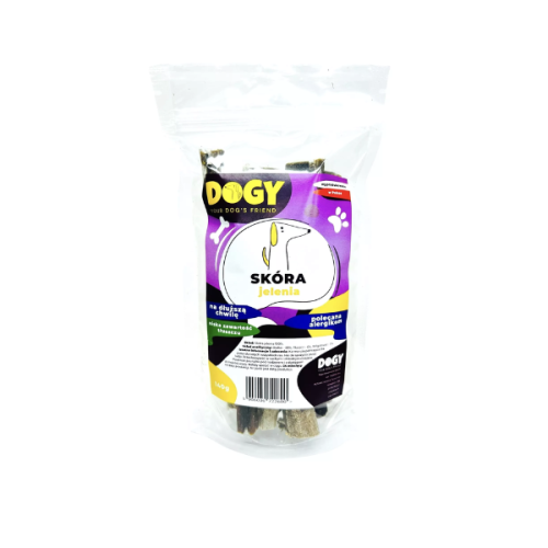 DOGY Skóra jelenia - przysmaki dla psów - 140 g.png