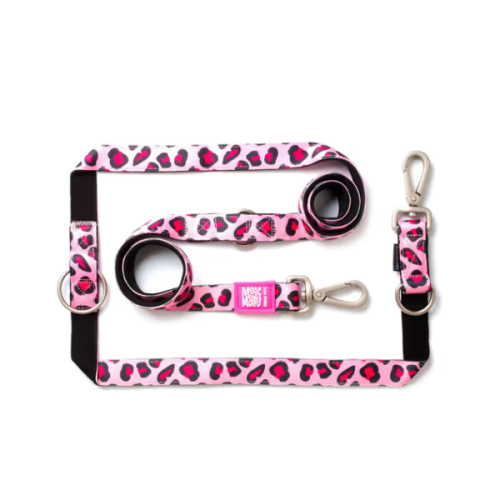 Max&amp;Molly Smycz przepinana dla psa Multi-Leash - Leopard Pink (1).png