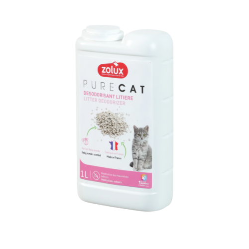 ZOLUX Dezodorant do żwirku PURECAT - 1l - zapach talku-1.png