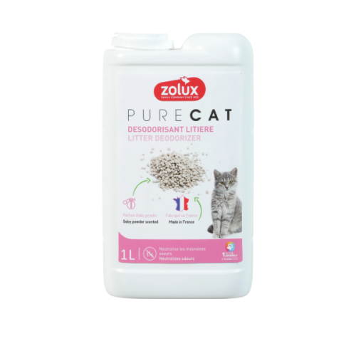 ZOLUX Dezodorant do żwirku PURECAT - 1l - zapach talku.png