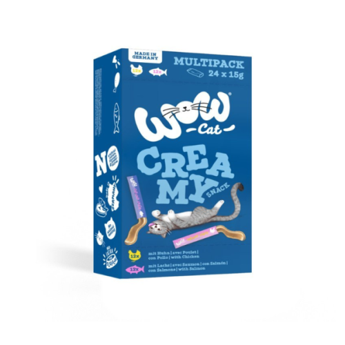 WOW CAT Przysmaki dla kotów CAT Creamy Snack Multipack - 24 szt x 15 g  (1).png
