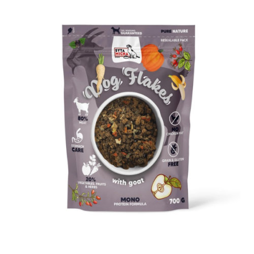Syta Micha Suszona powietrzem karma dla psów DOG FLAKES  - Koza - 700 g.png