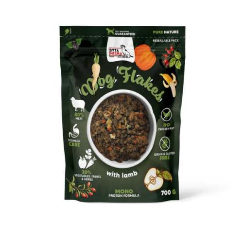 Syta Micha Suszona powietrzem karma dla psów DOG FLAKES  - Jagnięcina - 700 g.png