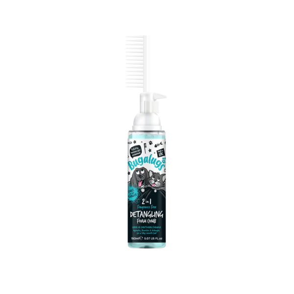 Bugalugs Bezzapachowa pianka ułatwiająca rozczesywanie sierści psa i kota - 150 ml.png