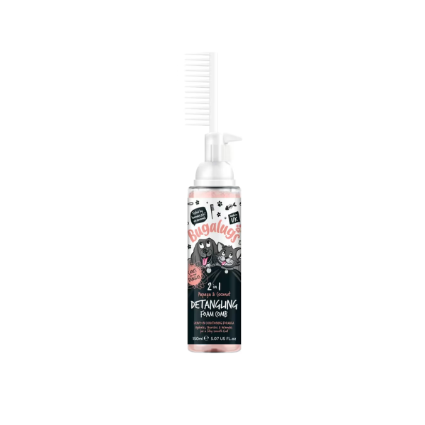 Bugalugs Pianka ułatwiająca rozczesywanie sierści psa i kota - zapach papaya i kokos - 150 ml.png
