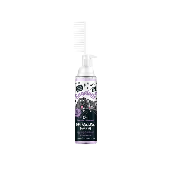 Bugalugs Pianka ułatwiająca rozczesywanie sierści psa i kota - zapach lawenda z rumiankiem - 150 ml.png