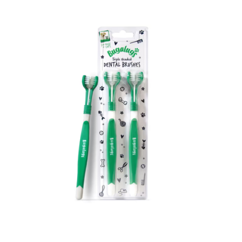 Bugalugs Trójstronna szczoteczka do zębów psa i kota Triple Headed Dental Brushes - 2 szt.  (1).png