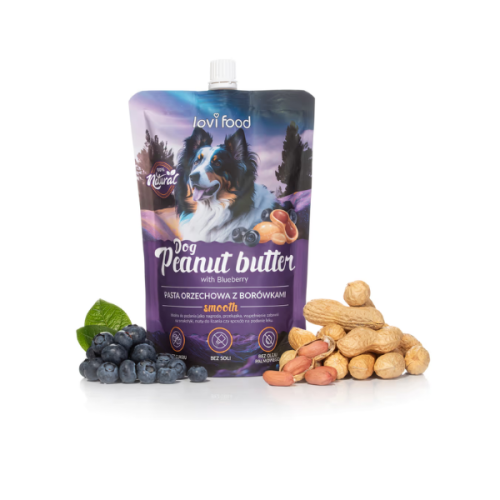 LOVI FOOD Pasta orzechowa z borówkami Peanut Butter with Blueberry dla psa i kota - 300 g (2).png