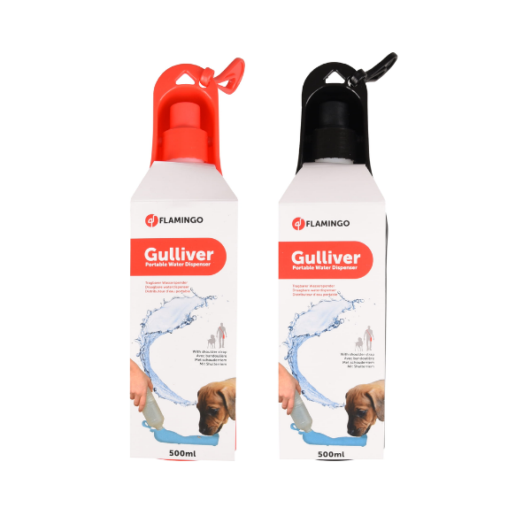 FLAMINGO PLASTIKOWA BUTELKA Z MISKĄ GULLIVER CLASSIC dla psa - (3).png