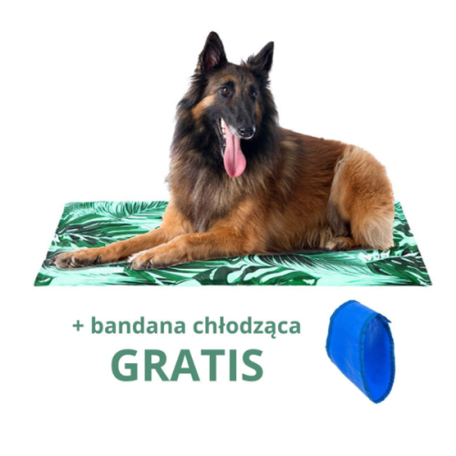 FREEDOG LEGOWISKO CHŁODZĄCE DLA PSA ECO COLL BED SAVANNAH + BANDANA CHŁODZĄCA GRATIS  (2).png