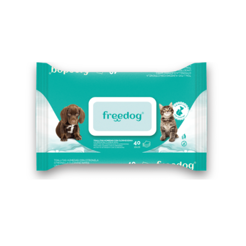 FREEDOG CHUSTECZKI PIELĘGNACYJNE Z CHLORHEKSYDYNĄ dla psów i kotów 40 szt..png