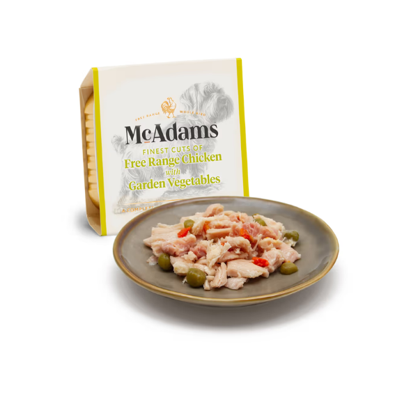 MCADAMS karma mokra - kurczak z wolnego wybiegu z warzywami dla psa - 150 g x 2 szt..png