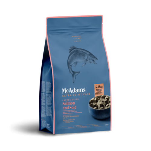 MCADAMS Lliofilizowana karma z łososiem i solą dla psów dorosłych.png