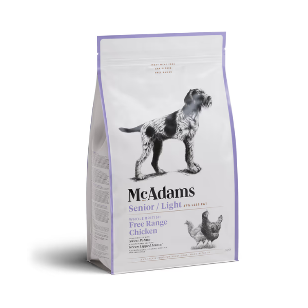 MCADAMS Wypiekana karma z kurczakiem z wolnego wybiegu dla psów z nadwagą i seniorów.png