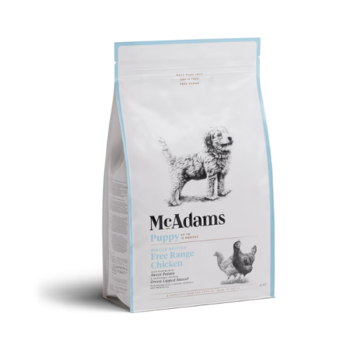 MCADAMS Puppy Wypiekana karma z kurczakiem z wolnego wybiegu dla szczeniąt .png