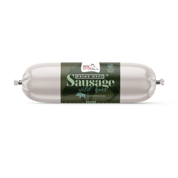 SYTA MICHA Prime Meat Kiełbaska treningowa z dzikiem dla psów - 80 g.png