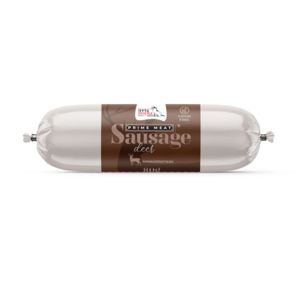 SYTA MICHA Prime Meat Kiełbaska treningowa z jeleniem dla psów - 80 g.png