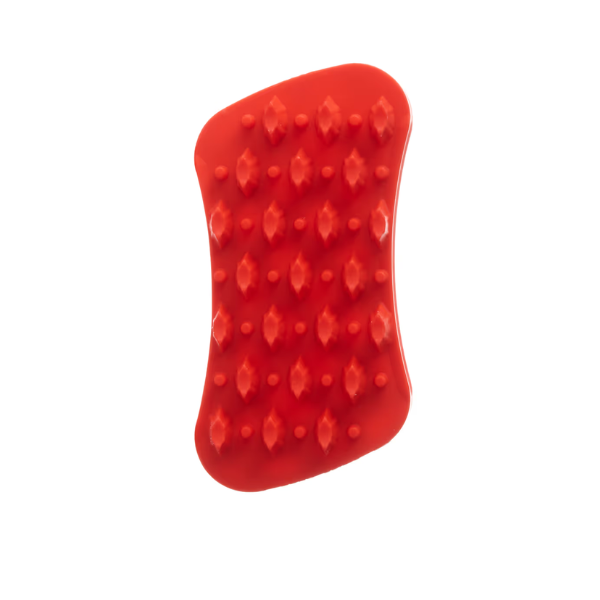 Pet+Me Medium Silicone Brush Red - szczotka silikonowa dla psa, do gęstej i długiej sierści z grubym podszerstkiem (3).png