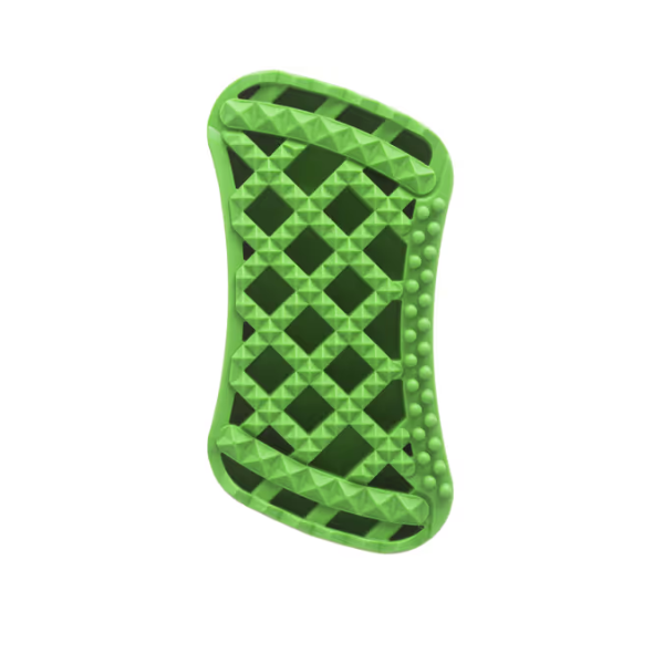 Pet+Me Soft Silicone Brush Green -  szczotka silikonowa dla małych psów i kotów z długą, gęstą sierścią i miękkim podszerstkiem (3).png