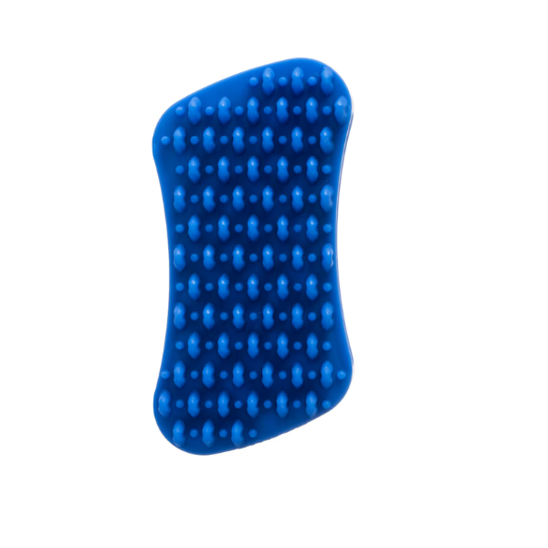 Pet+Me Soft Silicone Brush Blue - szczotka silikonowa dla małych psów z niewielką ilością lub bez podszerstka, kotów krótkowłosych i królików (3).png