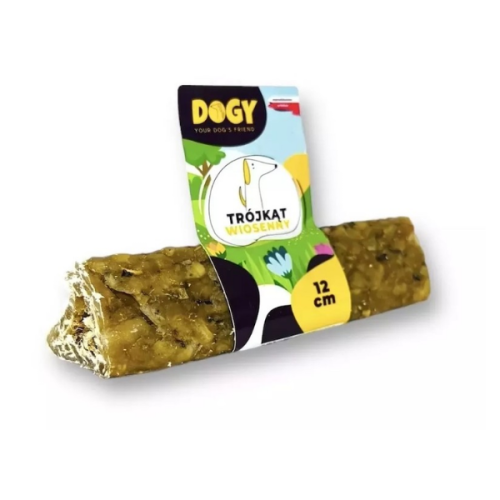 DOGY Trójkąt wiosenny ze szparagami i serem cheddar - gryzak dla psów - 12cm.png