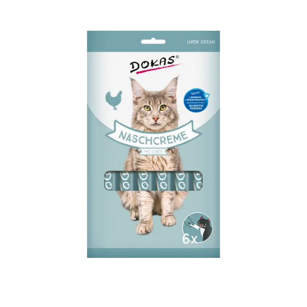 DOKAS Snack cream - przysmak z kurczakiem i wątróbką dla kotów - 90 g.png