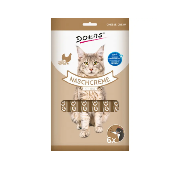 DOKAS Snack cream - przysmak z kurczakiem i serem w płynie dla kotów - 90 g.png