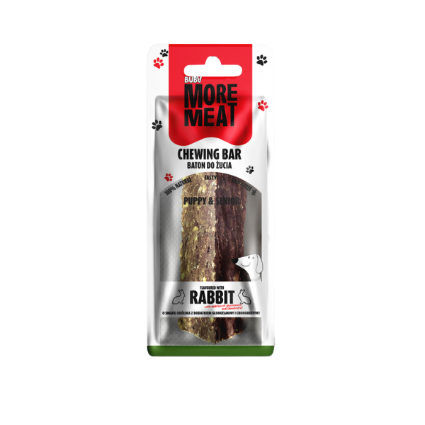 BUBA MORE MEAT Baton z dodatkiem królika, glukozaminy i chondroityny dla wsparcia stawów - 12 cm.png