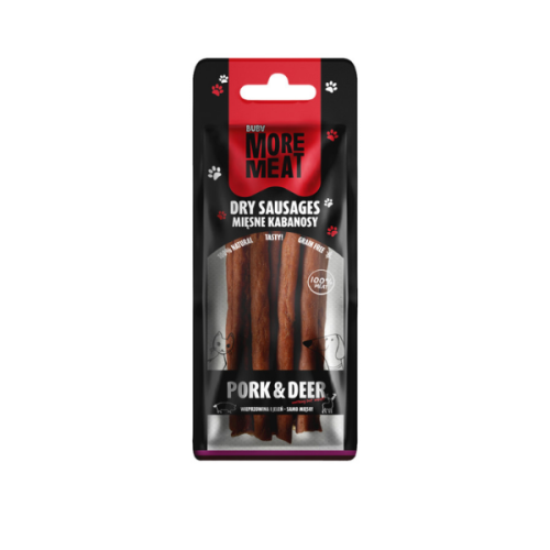 BUBA MORE MEAT Kabanosy z wieprzowiną i jeleniem dla psów - 70 g.png