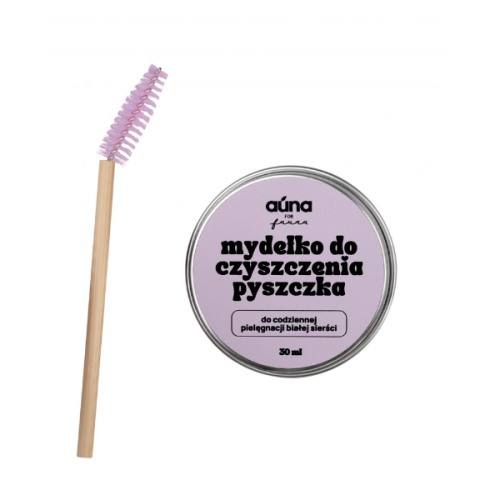 AUNA MYDEŁKO + SZCZOTECZKA do czyszczenia pyszczka do codziennej pielęgnacji jasnej sierści (1).png