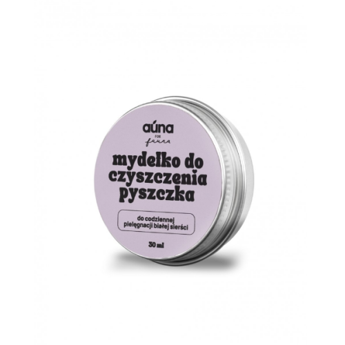 AUNA MYDEŁKO + SZCZOTECZKA do czyszczenia pyszczka do codziennej pielęgnacji jasnej sierści (2).png