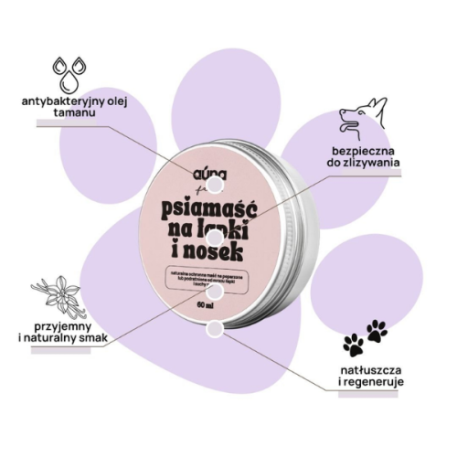 AUNA PSIAMAŚĆ naturalna ochronna maść na poparzone lub podrażnione od mrozu łapki i suchy nosek - 30 ml (2).png