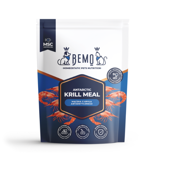 BEMO Mączka z kryla dla psów i kotów - 550 g.png