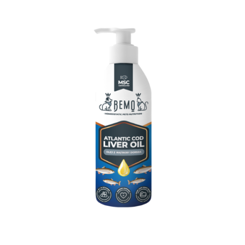 BEMO Atlantic Cod Liver Oil - Olej z wątroby dorsza dla psa i kota - 250 ml.png