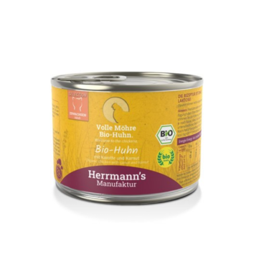 HERRMANN'S Manufaktur BIO -  Ekologiczna karma monobiałkowa z kurczaka dla kotów - 200 g.png